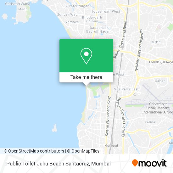 Public Toilet Juhu Beach Santacruz map