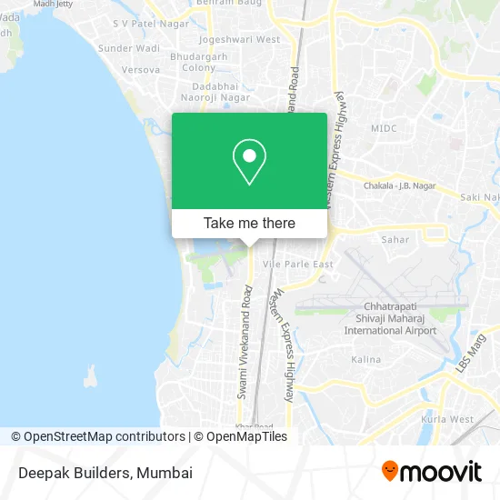 Deepak Builders map