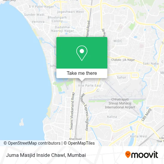 Juma Masjid Inside Chawl map