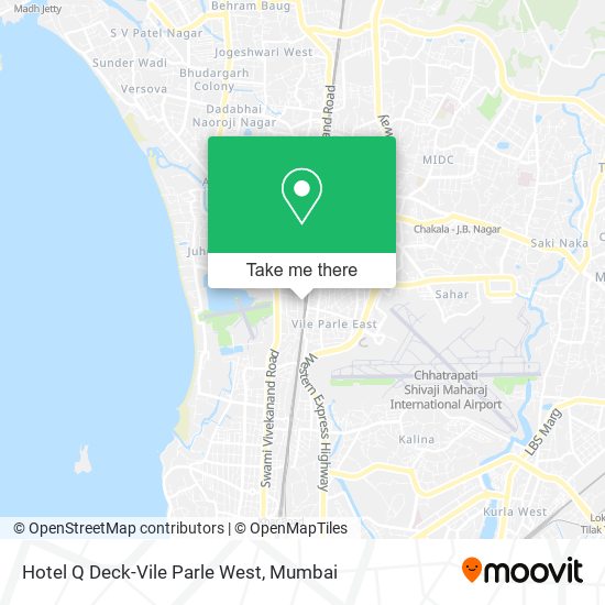 Hotel Q Deck-Vile Parle West map