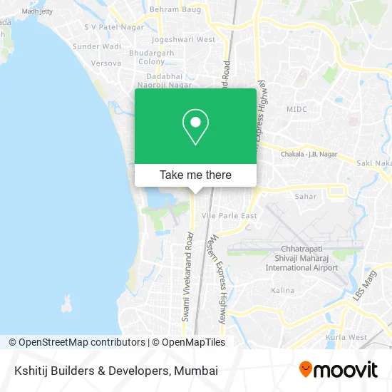 Kshitij Builders & Developers map