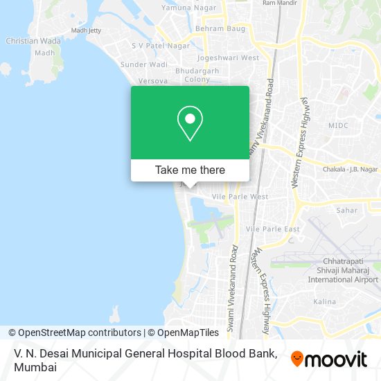 V. N. Desai Municipal General Hospital Blood Bank map