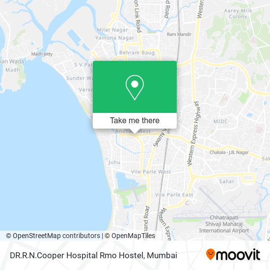 DR.R.N.Cooper Hospital Rmo Hostel map