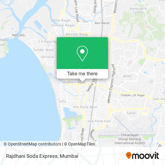 Rajdhani Soda Express map