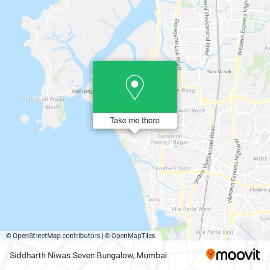 Siddharth Niwas Seven Bungalow map