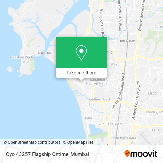 Oyo 43257 Flagship Ontime map