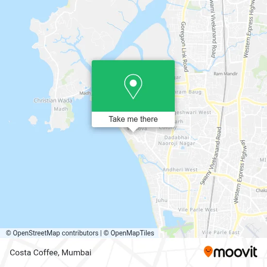 Costa Coffee map