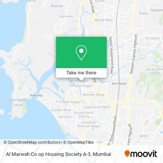 Al Marwah Co op Housing Society A-3 map