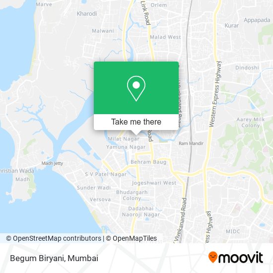 Begum Biryani map