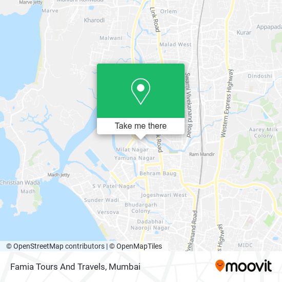 Famia Tours And Travels map