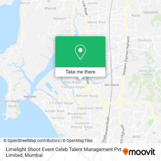 Limelight Shoot Event Celeb Talent Management Pvt. Limited map