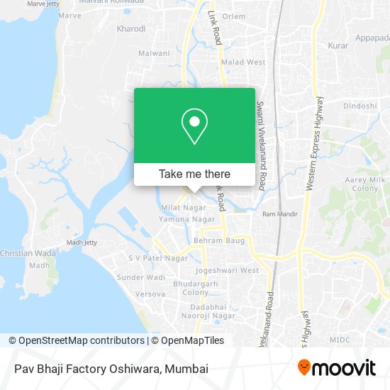 Pav Bhaji Factory Oshiwara map