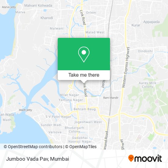 Jumboo Vada Pav map