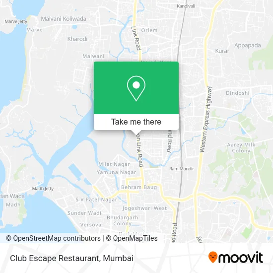 Club Escape Restaurant map