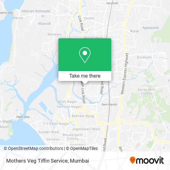 Mothers Veg Tiffin Service map