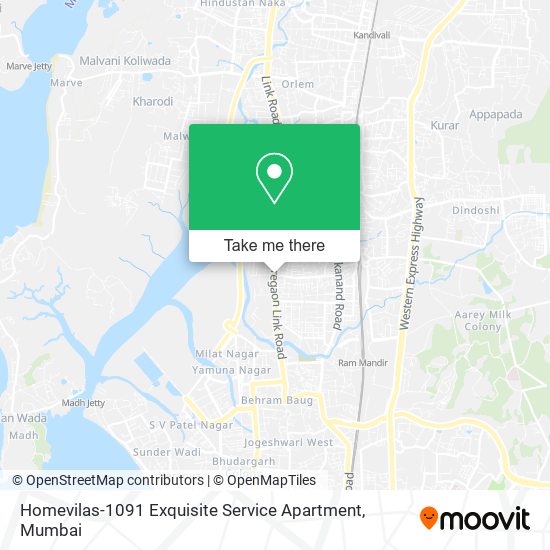 Homevilas-1091 Exquisite Service Apartment map