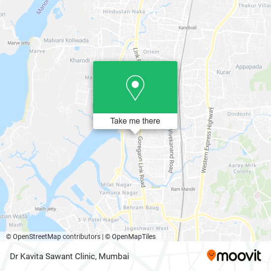 Dr Kavita Sawant Clinic map