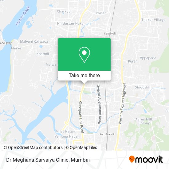 Dr Meghana Sarvaiya Clinic map