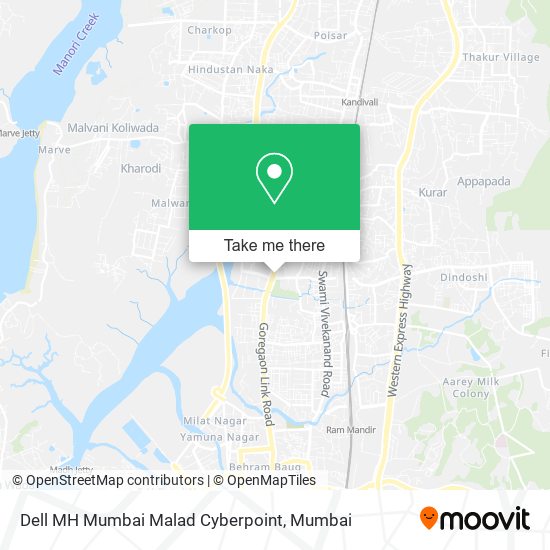 Dell MH Mumbai Malad Cyberpoint map