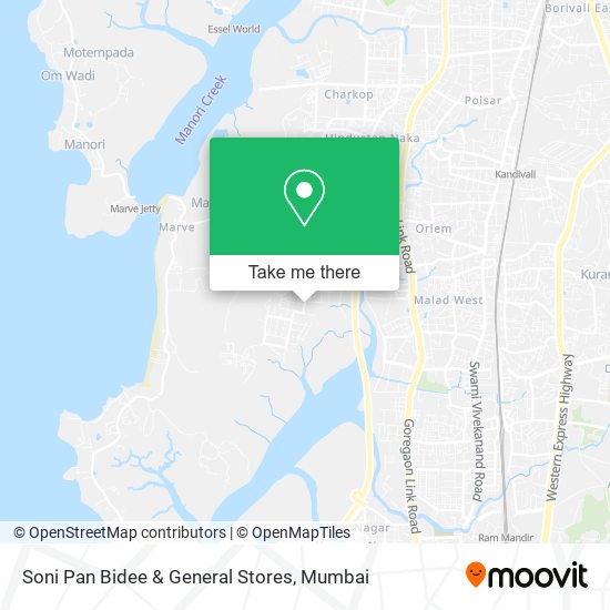 Soni Pan Bidee & General Stores map