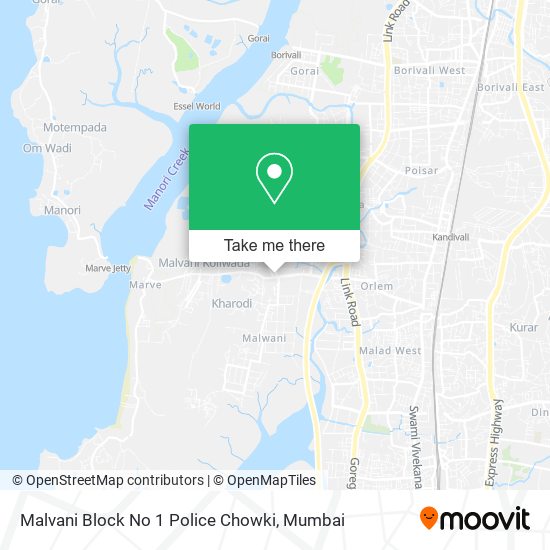Malvani Block No 1 Police Chowki map