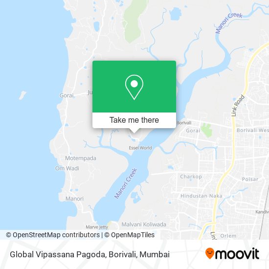 Global Vipassana Pagoda, Borivali map