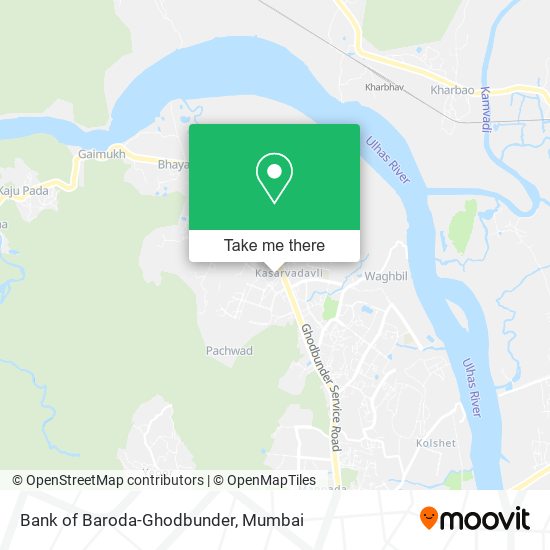 Bank of Baroda-Ghodbunder map