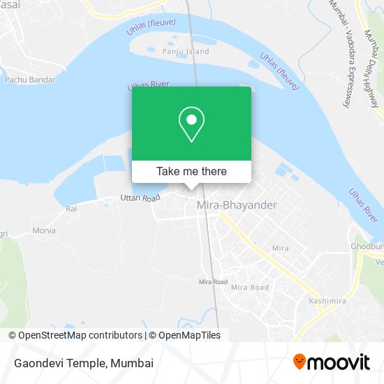 Gaondevi Temple map