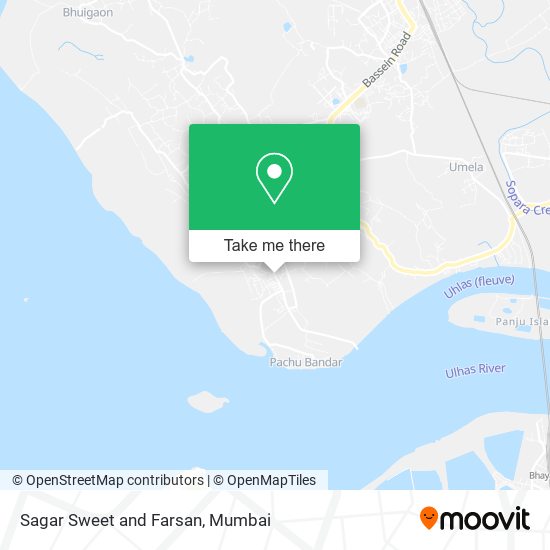 Sagar Sweet and Farsan map