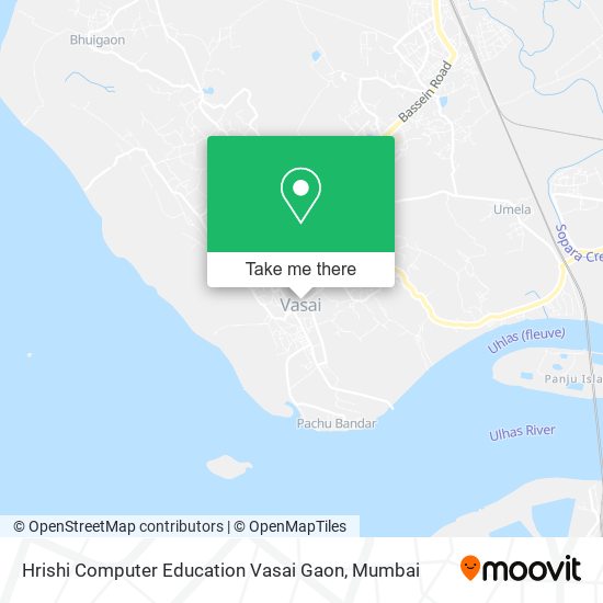 Hrishi Computer Education Vasai Gaon map