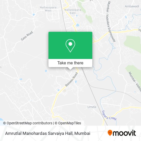 Amrutlal Manohardas Sarvaiya Hall map
