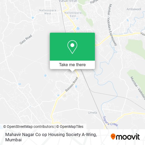 Mahavir Nagar Co op Housing Society A-Wing map