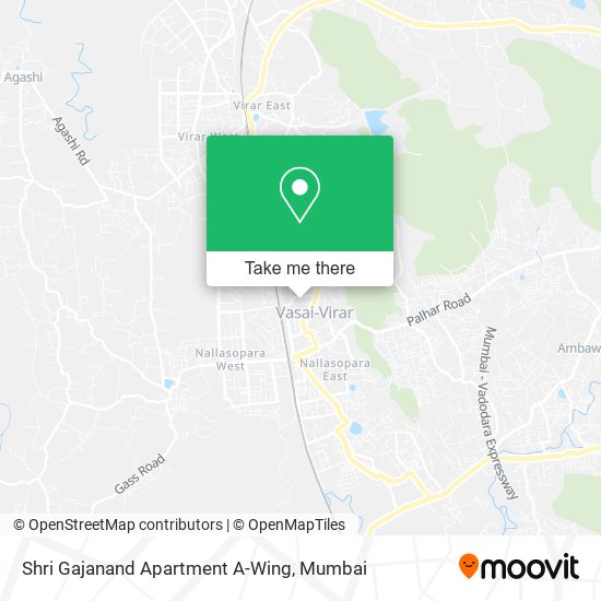 Shri Gajanand Apartment A-Wing map