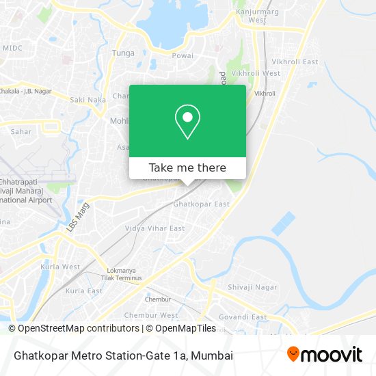 Ghatkopar Metro Station-Gate 1a map