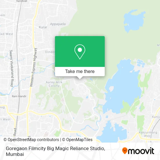 Goregaon Filmcity Big Magic Reliance Studio map