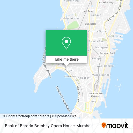 Bank of Baroda-Bombay-Opera House map