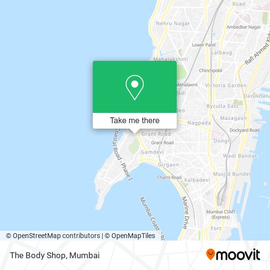 The Body Shop map