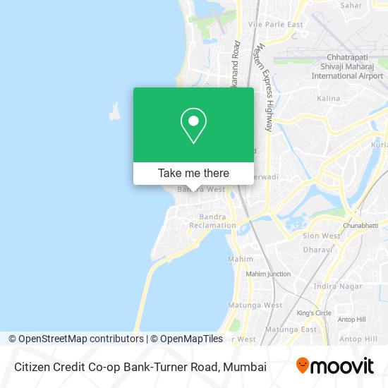 Citizen Credit Co-op Bank-Turner Road map