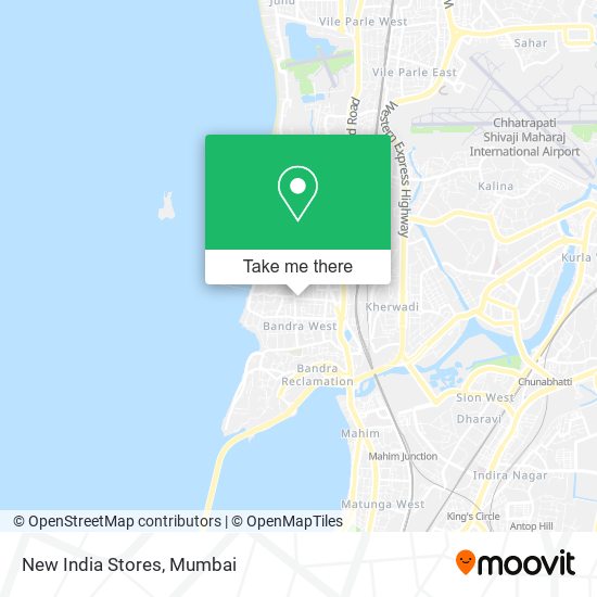 New India Stores map