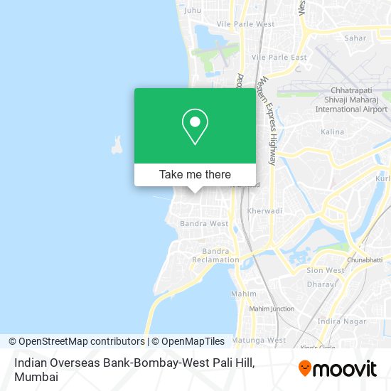 Indian Overseas Bank-Bombay-West Pali Hill map