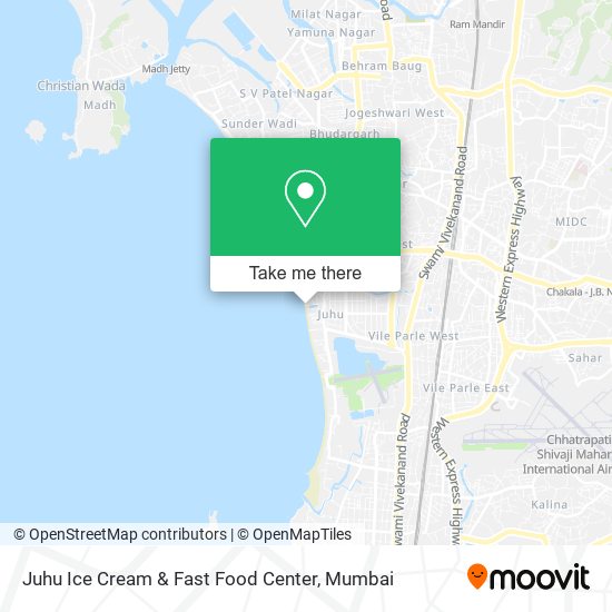 Juhu Ice Cream & Fast Food Center map