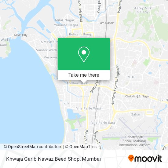 Khwaja Garib Nawaz Beed Shop map