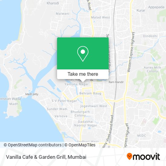 Vanilla Cafe & Garden Grill map