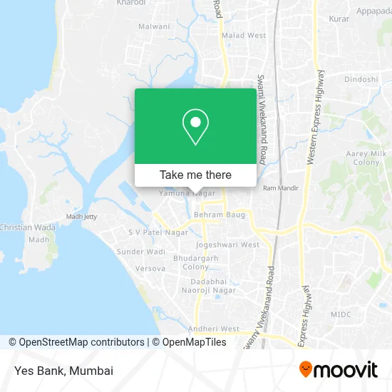 Yes Bank map