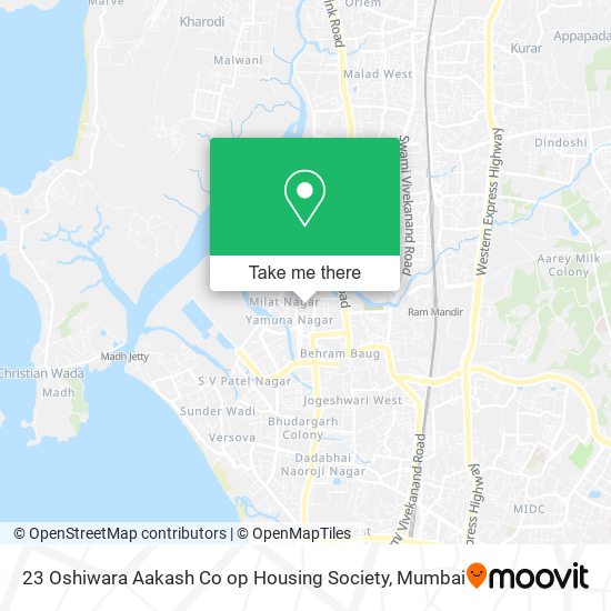23 Oshiwara Aakash Co op Housing Society map