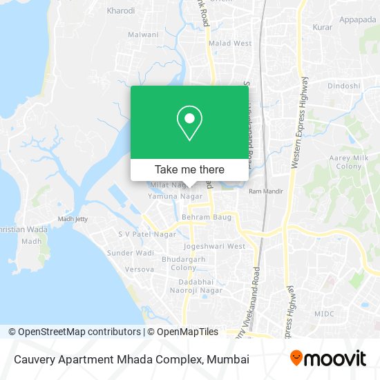 Cauvery Apartment Mhada Complex map