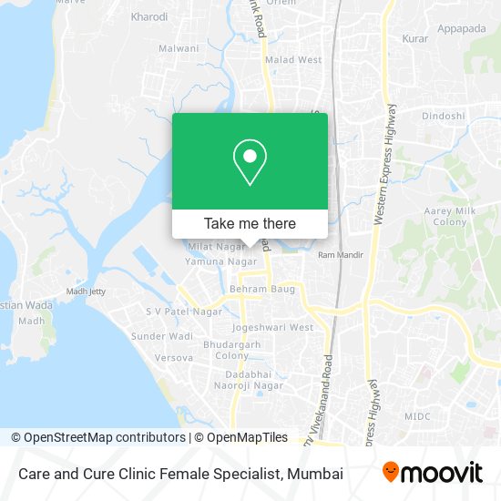 Care and Cure Clinic Female Specialist map