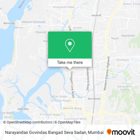 Narayandas Govindas Bangad Seva Sadan map
