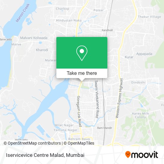 Iservicevice Centre Malad map