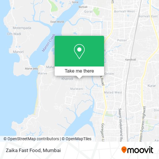 Zaika Fast Food map